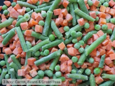 Frozen Mixed Vegetables 3 way mix price Dubai, Abu Dhabi, UAE